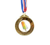no/no Orange Yellow Green Popsicle Sweet Ice Gold Award Winner Medal First Place Ribbon