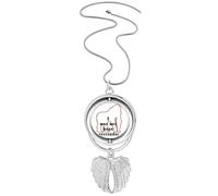 no/no Orangutans Common Knowledge English Language Culture Pendant Angel Wings Rotating Necklace Jewelry