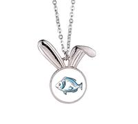 no/no Ordinary Triviality Salted Fish Rabbit Necklace Pendant Bunny Animal Jewelry Gift
