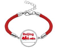 no/no Outline China's Urban Tourism Beijing Lucky Red String Bracelet Rope Bracelet Handmade