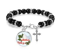 no/no Outline Japanese City Tokyo Beaded Bracelet Boho Jewelry