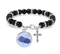 no/no Overcast Black Clouds Angry Beaded Bracelet Boho Jewelry for Men Women