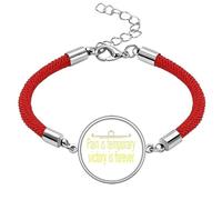 no/no Pain Temporary Victory Forever Lucky Red String Bracelet Rope Bracelet Handmade