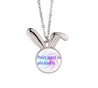 no/no Painful Past Sle Hexagon Rabbit Necklace Pendant Bunny Animal Jewelry Gift