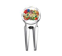 no/no Panda Great Wall Imperial China Golf Divot Tool Golf Ball Marker Repair Tool