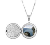 no/no panorama art deco fashion Locket Necklace Hold Picture Jewelry Birthday Gift