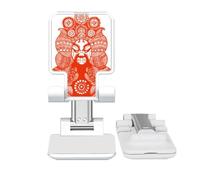 no/no Paper-cut Beijing Opera Head Chinese Adjustable Cell Phone Stand Desk Foldable