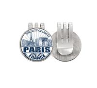 no/no Paris France Flag Eiffel Tower Architecture Golf Ball Marker Hat Cap Clip Enamel Magnetic