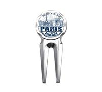 no/no Paris France Flag Eiffel Tower Architecture Golf Divot Tool Golf Ball Marker Repair Tool