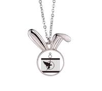 no/no Parrot Cage Box Flying Art Deco Fashion Rabbit Necklace Pendant Bunny Animal Jewelry Gift