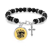 no/no Pattern Mysterious Eyes Beaded Bracelet Boho Jewelry for Men Women