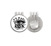 no/no Pattern Mysterious Eyes Golf Ball Marker Hat Cap Clip Enamel Magnetic