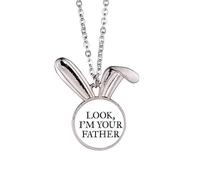 no/no Pay Attention Relationship Listen Speak Rabbit Necklace Pendant Bunny Animal Jewelry Gift