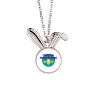 no/no Peaceful Night Dreams Art Deco Fashion Rabbit Necklace Pendant Bunny Animal Jewelry Gift