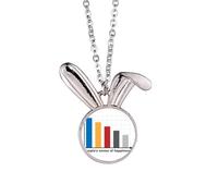 no/no People Happiness Index Declined Rabbit Necklace Pendant Bunny Animal Jewelry Gift
