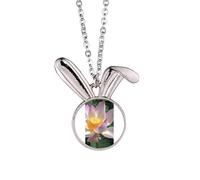 no/no Perfect Lotus Summer Art Deco Fashion Rabbit Necklace Pendant Bunny Animal Jewelry Gift