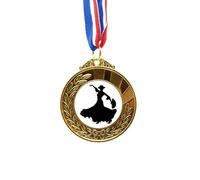 no/no Performance Fan Dancing Dancer Gold Award Winner Medal First Place Ribbon