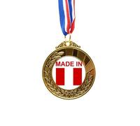 no/no Peru Country Love Gold Award Winner Medal First Place Ribbon