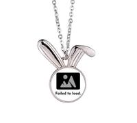 no/no Picture Failure Display Art Deco Fashion Rabbit Necklace Pendant Bunny Animal Jewelry Gift