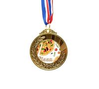 no/no Pizza Italy Tomato Foods Gold Award Winner Medal First Place Ribbon