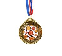 no/no Pizza Italy Tomato Foods Peppers Gold Award Winner Medal First Place Ribbon
