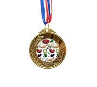 no/no Pizza Tomato Foods Peppers Onion Gold Award Winner Medal First Place Ribbon