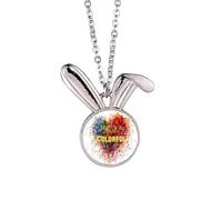 no/no planet day festival celebration Rabbit Necklace Pendant Bunny Animal Jewelry Gift
