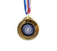 no/no Planet Stars Galaxy Light-year Gold Award Winner Medal First Place Ribbon