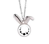 no/no Planets Around Bracelet Art Deco Fashion Rabbit Necklace Pendant Bunny Animal Jewelry Gift