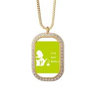 no/no Playful Beagle Denies Poop Smelly Necklace Pendant Diamond Crystal Golden Jewelry