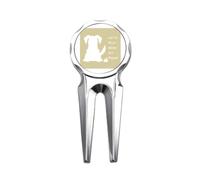 no/no playful en retriever plays poop Golf Divot Tool Golf Ball Marker Repair Tool