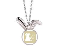 no/no playful en retriever plays poop Rabbit Necklace Pendant Bunny Animal Jewelry Gift