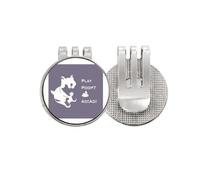 no/no playful hupuppy plays poop Golf Ball Marker Hat Cap Clip Enamel Magnetic