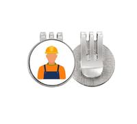 no/no Portrait Platitude Labour Profession Golf Ball Marker Hat Cap Clip Enamel Magnetic