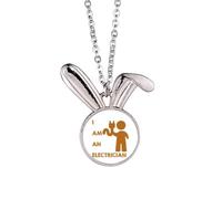 no/no Power Supply Electricity Wage Source Job Rabbit Necklace Pendant Bunny Animal Jewelry Gift