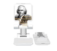 no/no President Jefferson American Motto Adjustable Cell Phone Stand Desk Foldable