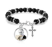 no/no President Roosevelt War Art Deco Fashion Beaded Bracelet Boho Jewelry