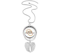 no/no presidential my art deco fashion Pendant Angel Wings Rotating Necklace Jewelry