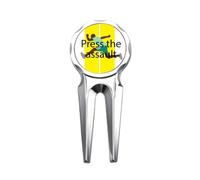 no/no Press The Assault Art Deco Fashion Golf Divot Tool Golf Ball Marker Repair Tool