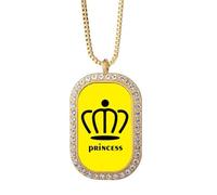 no/no Princess Royal Court Concubine Imperial Necklace Pendant Diamond Crystal Golden Jewelry