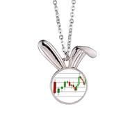 no/no Profit Loss Line Curve Situation Rabbit Necklace Pendant Bunny Animal Jewelry Gift