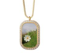 no/no Pure White Cosmos Art Deco Fashion Necklace Pendant Diamond Crystal Golden Jewelry