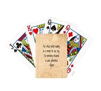 no/no Qoutes Famous People Healing Clouds Humbly Poker Playing Card Tabletop Board Game