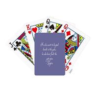 no/no Qoutes Famous People Healing Good To Knock Poker Playing Card Tabletop Board Game