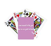 no/no Qoutes Famous People Healing Hulity Great Poker Playing Card Tabletop Board Game