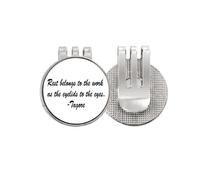 no/no Qoutes Famous People Healing Rest Work Eyelid Eyes Golf Ball Marker Hat Cap Clip Enamel Magnetic