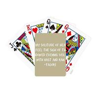 no/no Qoutes Famous People Healing Solitude Night Poker Playing Card Tabletop Board Game