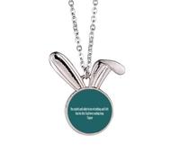 no/no Qoutes Famous People Healing Waiting For Sle Rabbit Necklace Pendant Bunny Animal Jewelry Gift