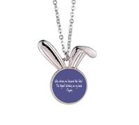 no/no Qoutes Famous People Healing Who Lead Me Like Fate Rabbit Necklace Pendant Bunny Animal Jewelry Gift