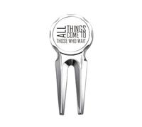 no/no Quote All Things Come To Those Who Wait Golf Divot Tool Golf Ball Marker Repair Tool
